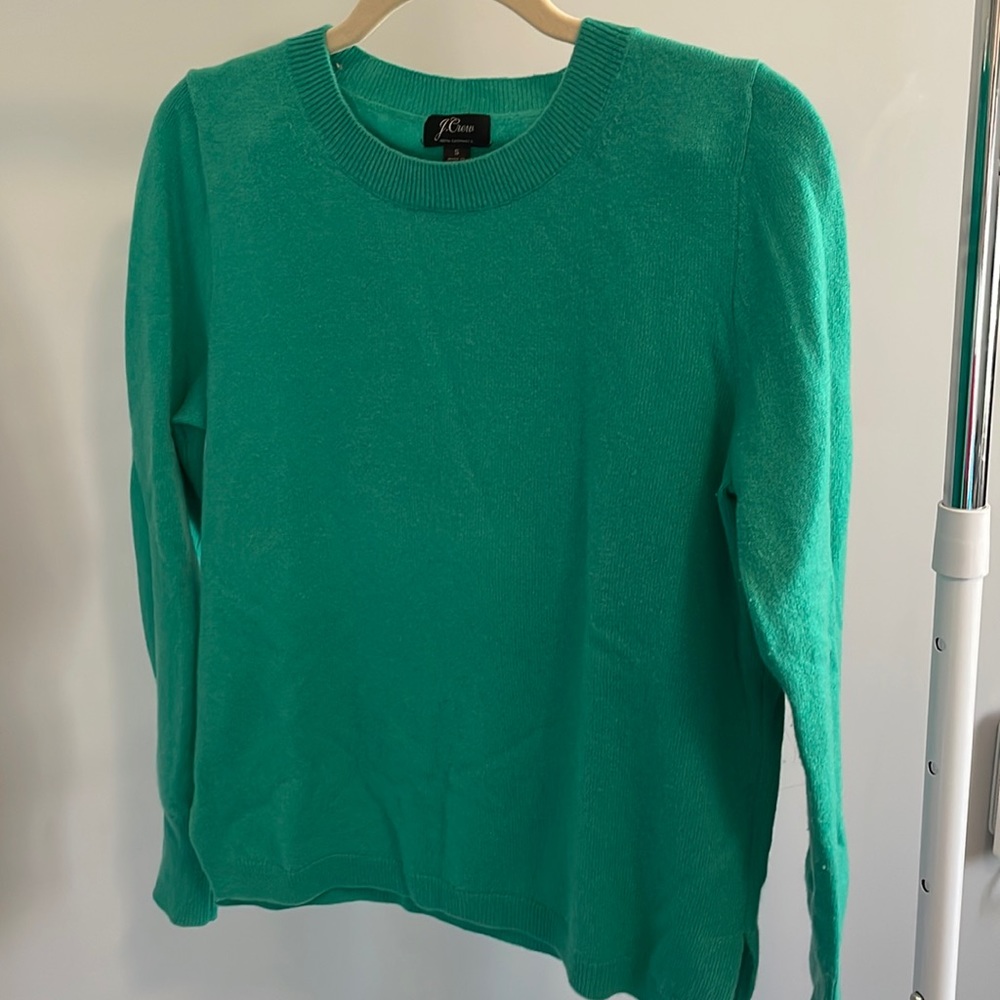 J.Crew Green Cashmere Sweater